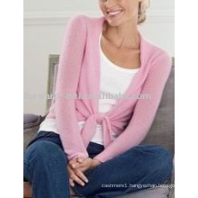 tie-front cashmere sweater